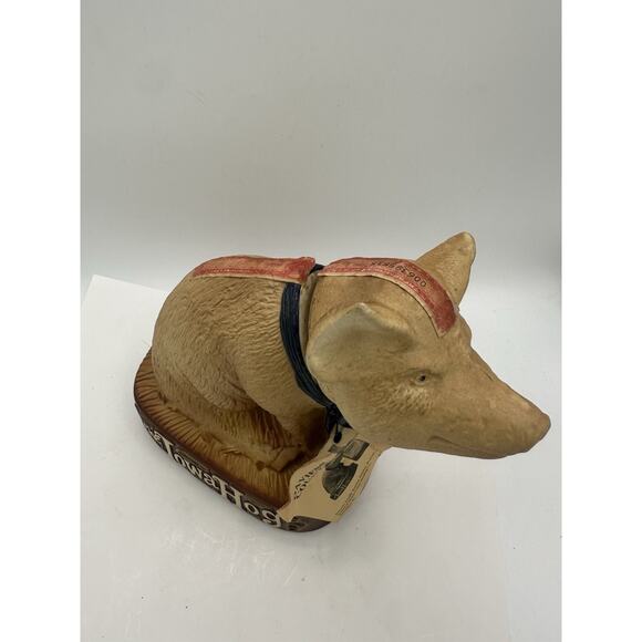 The Iowa Hog, Daviess County 1978 Liquor Decanter, Ceramic, Blue Ribbon. - Picture 2 of 7